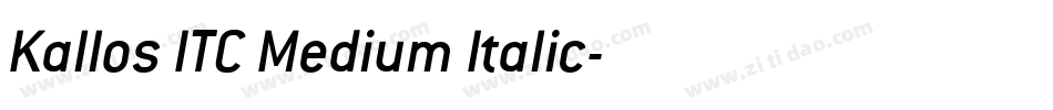 Kallos ITC Medium Italic字体转换